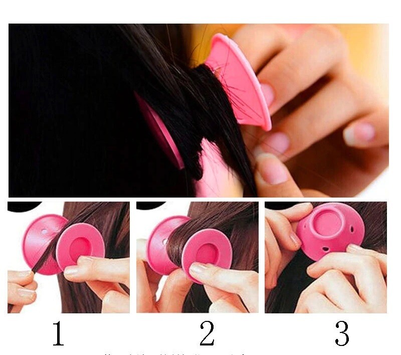 X Rouleaux magique pour cheveux rose