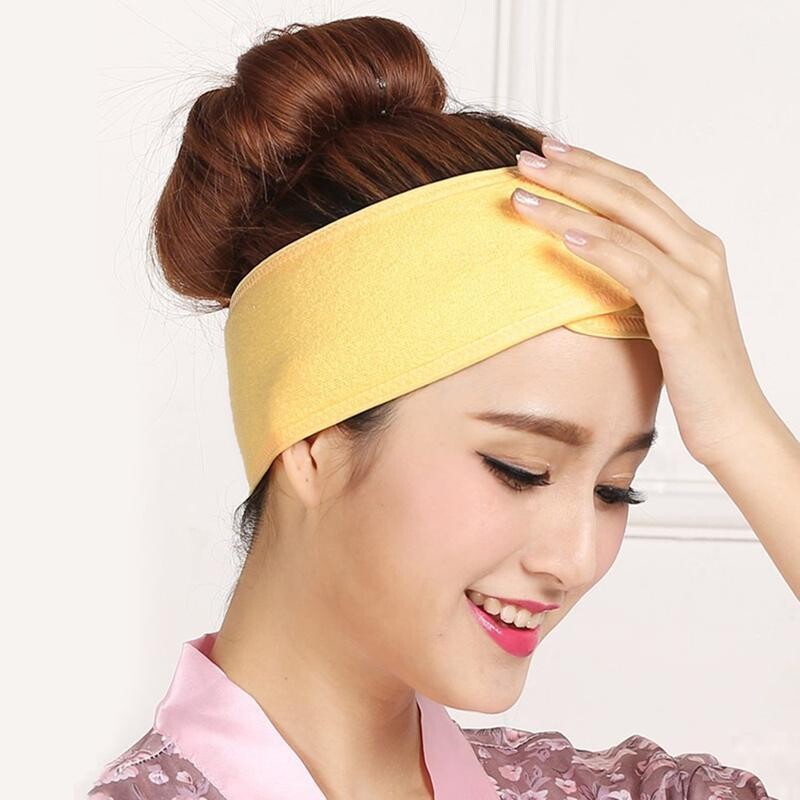 Z Bandeau à cheveux pour maquillage/spa (Jaune)