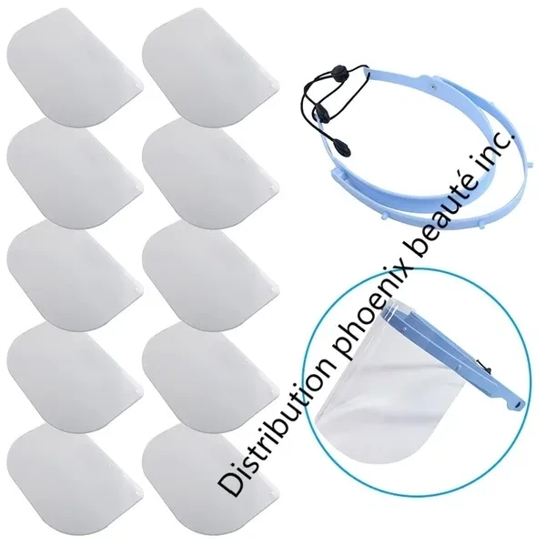Visière protectrice avec 10 visières de rechange