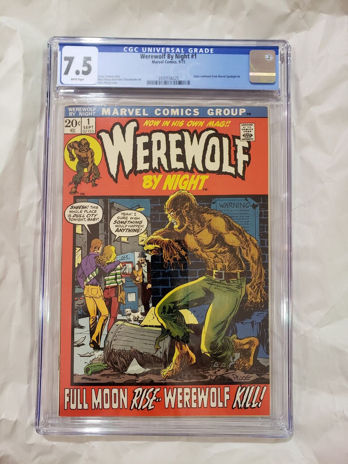 CGC Werewolf By Night #1 CGC 7.5