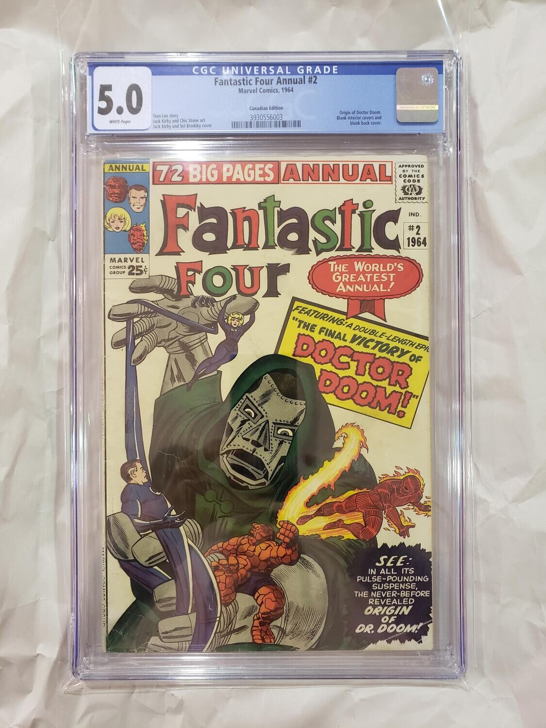 Fantastic Four Annual #2 CGC 5.0