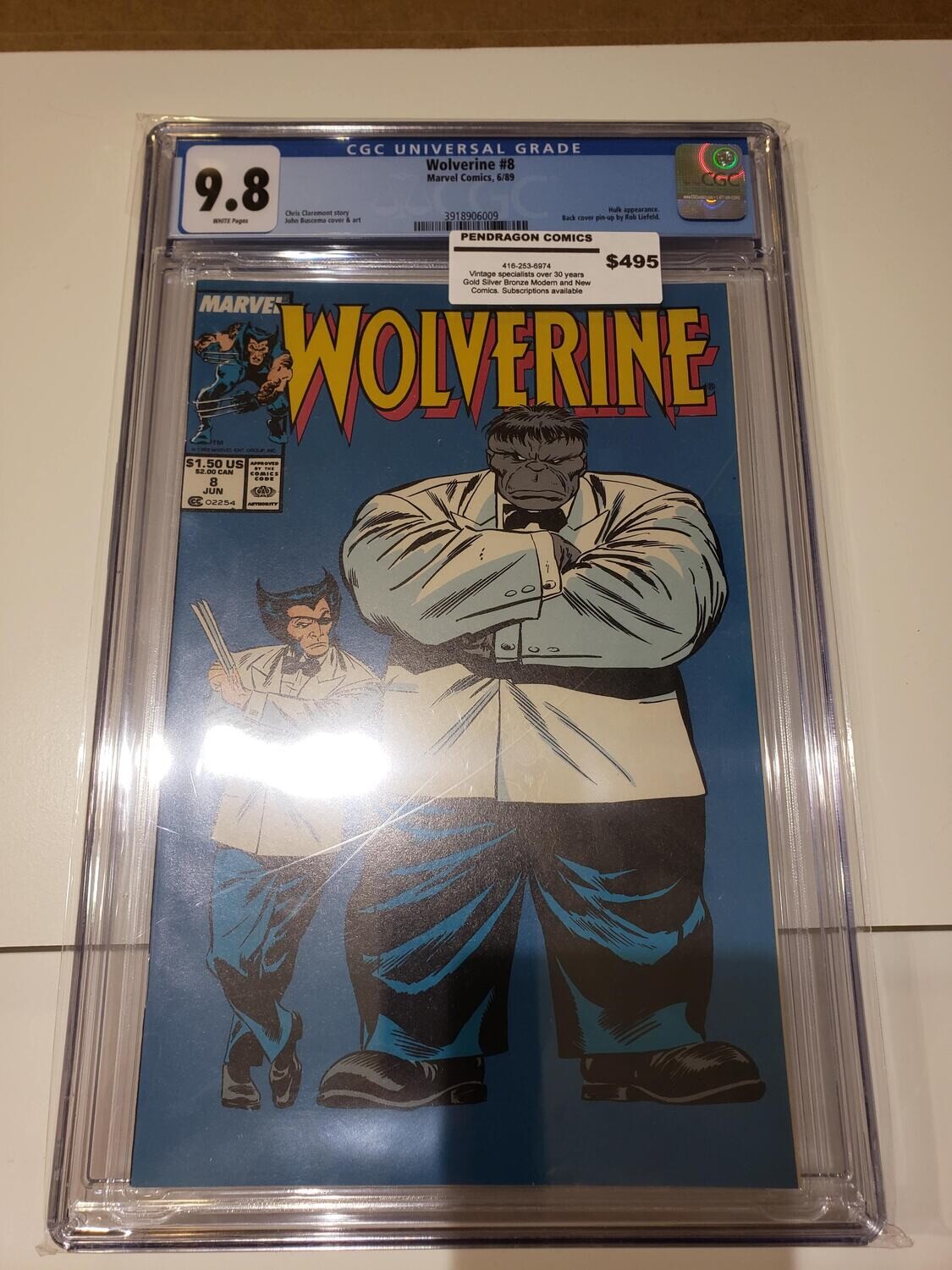 Wolverine #8 CGC 9.8 Hulk Appearance