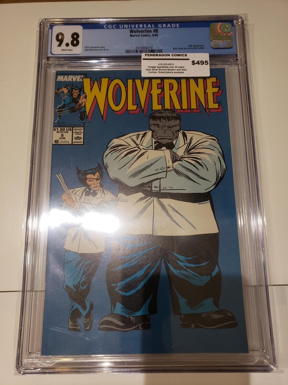 Wolverine #8 CGC 9.8 Hulk Appearance