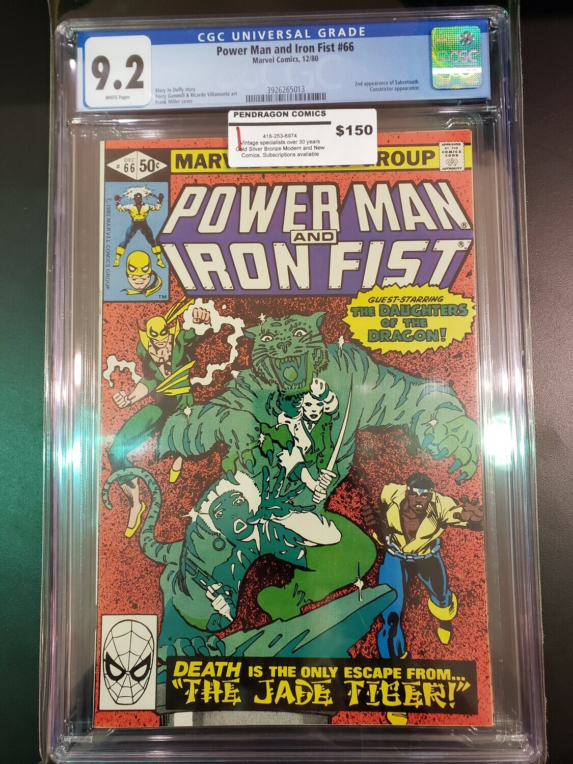 Power Man And Iron Fist #66 CGC 9.2