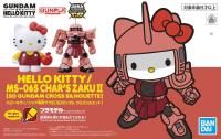 Bandai Hello Kitty/MS-06S Char&#39;s Zaku II [SD Gundam Cross Silhouette] &#39;Mobile Suit Gundam&#39;, Bandai Spirits (3.35 Inch approx)