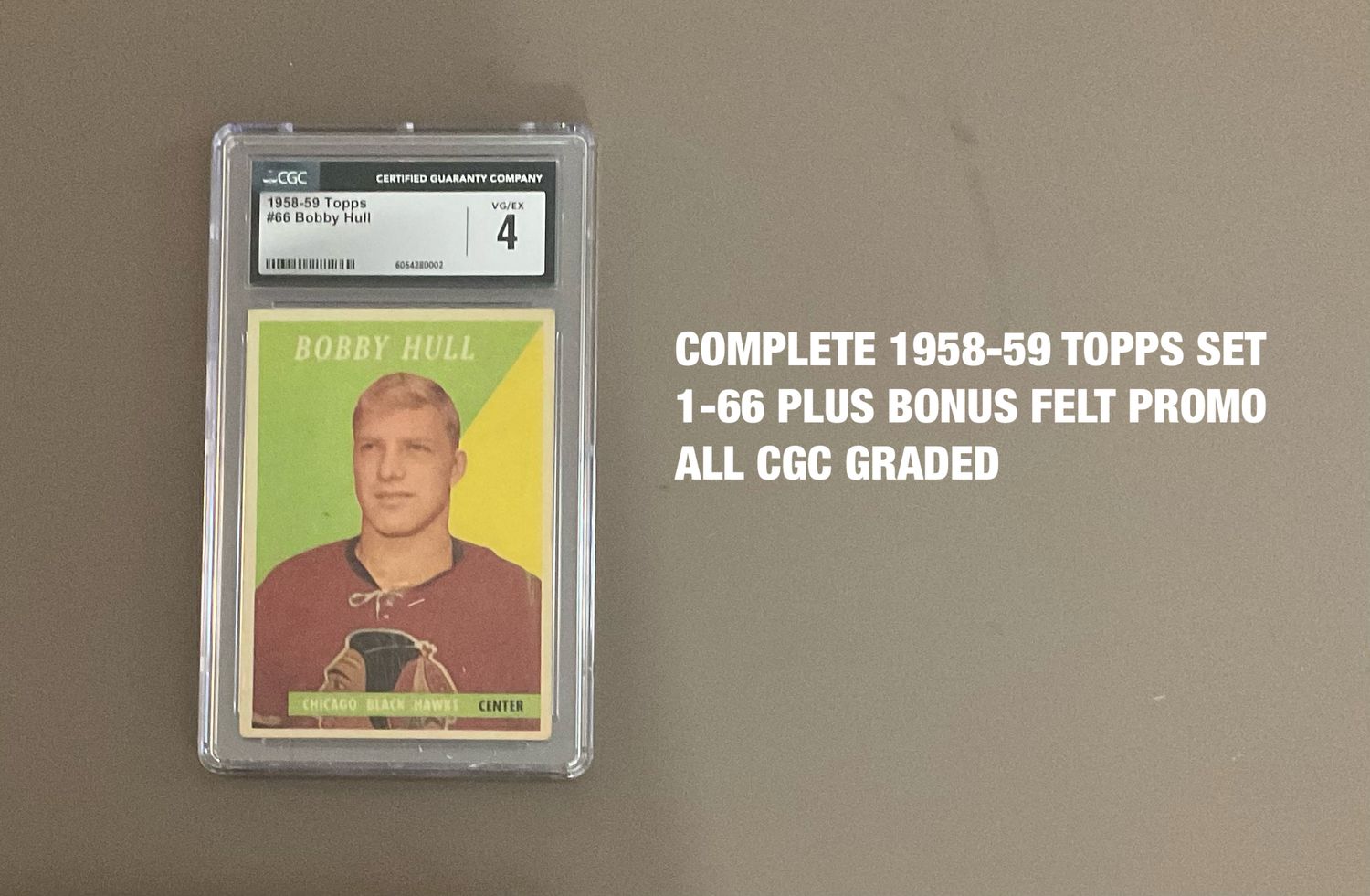 1958-59 TOPPS HOCKEY COMPLETE SET