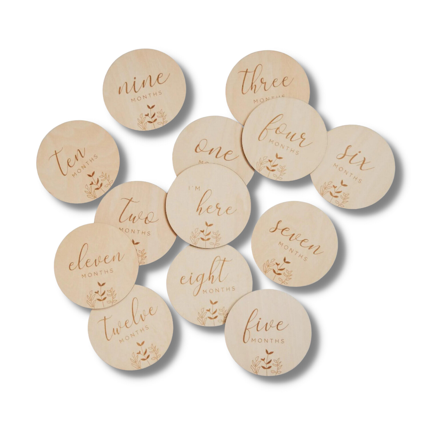 Baby Monthly Wood Milestone Cards