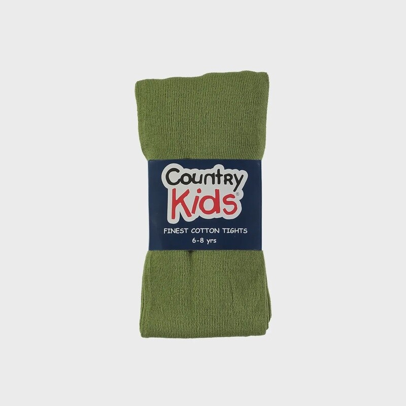 Khaki Green Cotton Tights