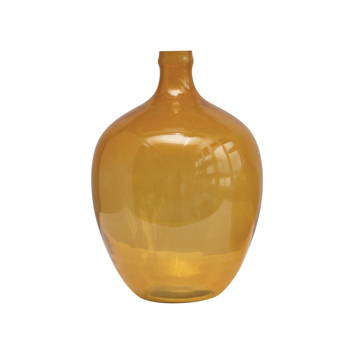 Mustard Glass Vase