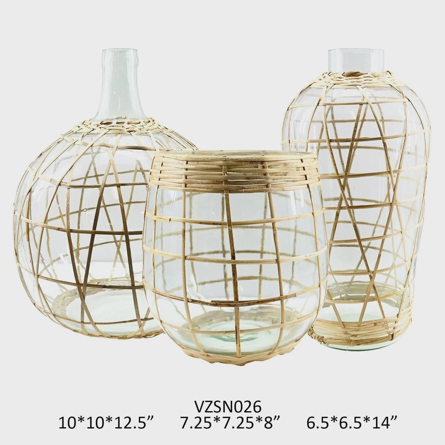 Glass Cane Vase