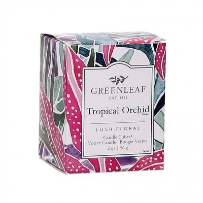 Tropical Orchid Cube Candle