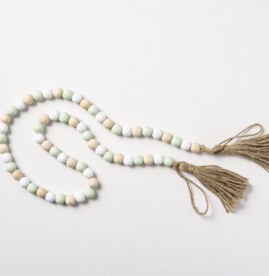 Wooden Beads With Tassels