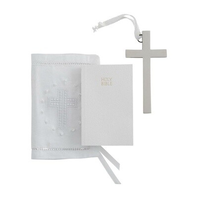 Bible Cover and Cross Set