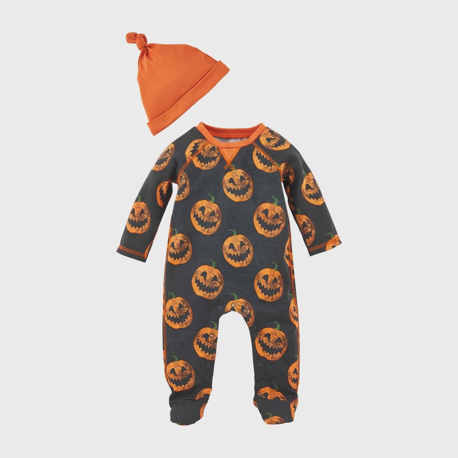Boy Pumpkin Sleeper &amp; Hat