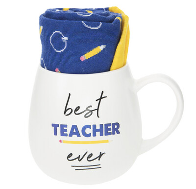 Best Teacher Ever Mug &amp; Sock Set