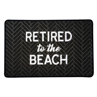 Retired To The Beach Floor Mat