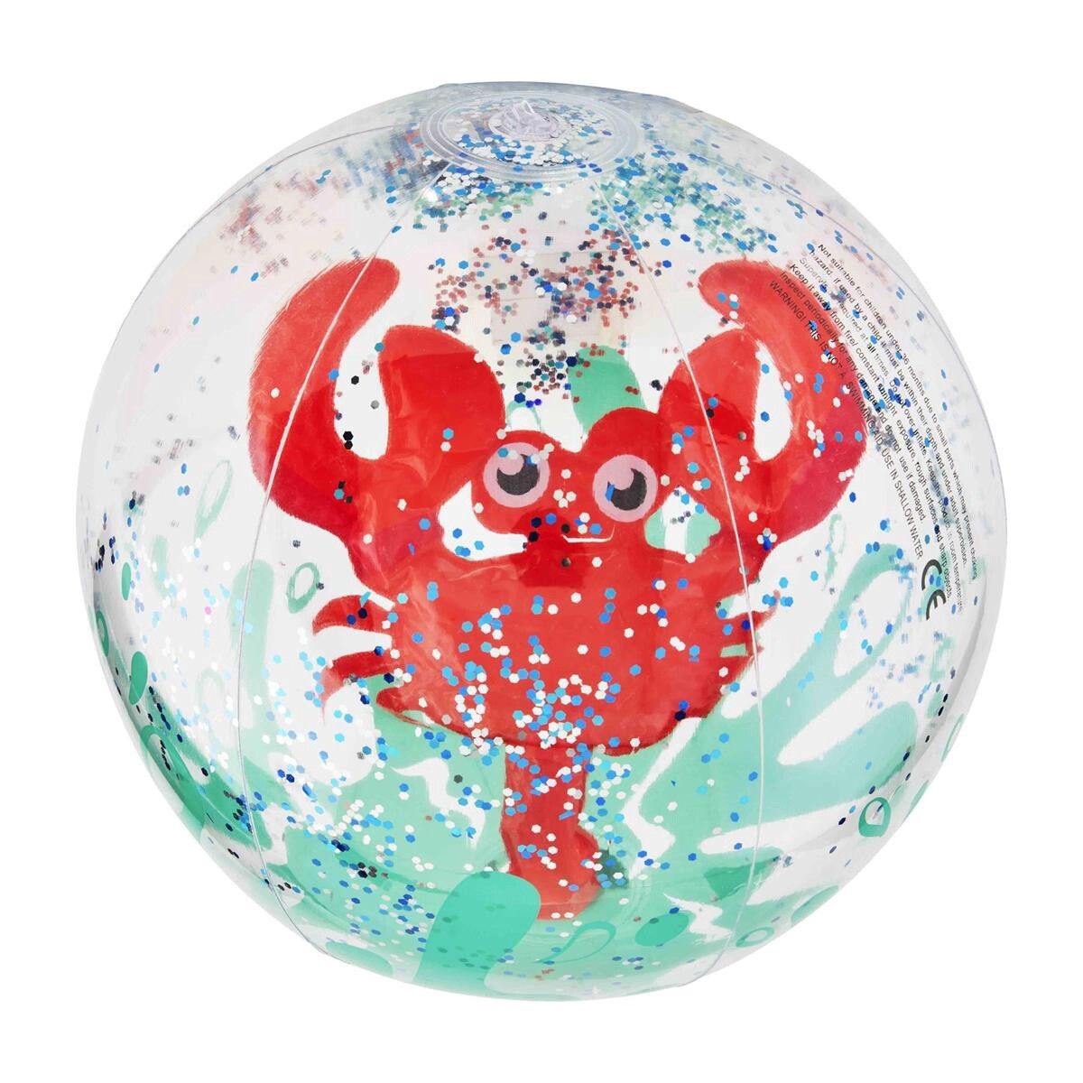Glitter Filled Beach Ball, Type: Crab