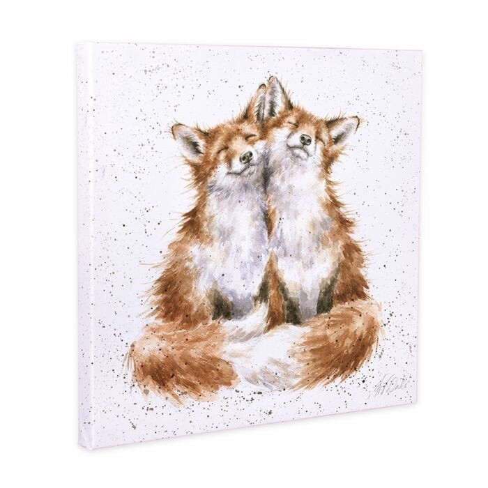 8&quot; x 8&quot; Watercolor Canvas Art, Type: Contentment Fox