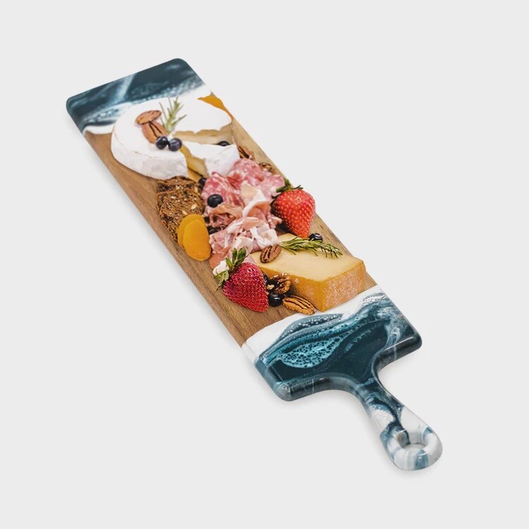Navy White Metallic Baguette Board