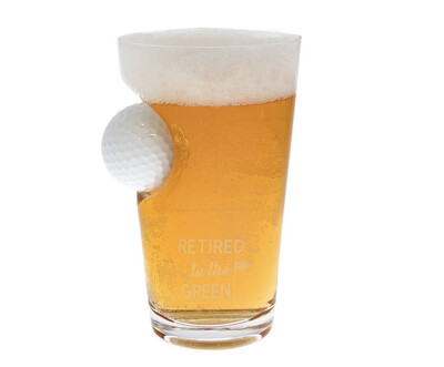 15oz Golf Ball Retired Glass