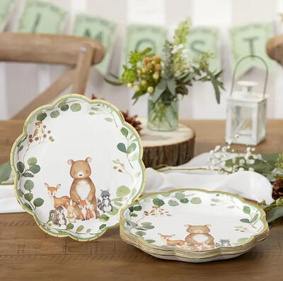 Woodland Baby 9&quot; Paper Plates