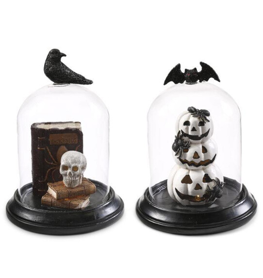LED Halloween Glass Cloche