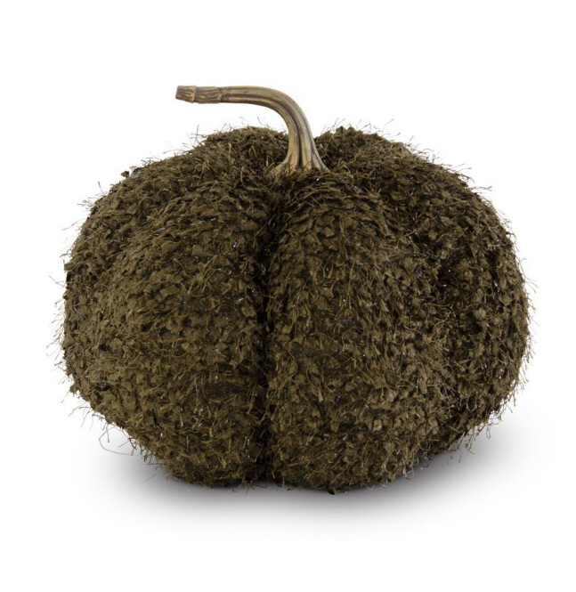 Khaki Green fringe pumpkin, Size: 7.5 Inch