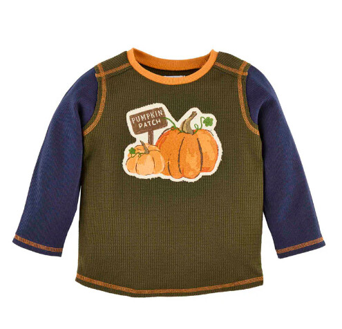 Green Pumpkin Patch Long Sleeve Shirt