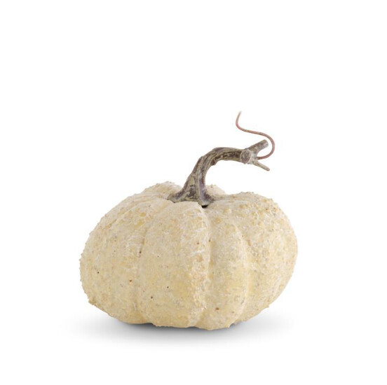 3.75&quot; Whitewashed Textured Pumpkin