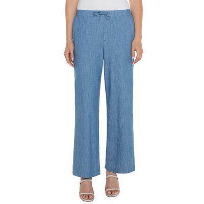 Liverpool Chambray Relaxed Wide Leg Pants