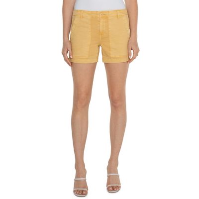 Liverpool Flaxen Gold Utility Shorts