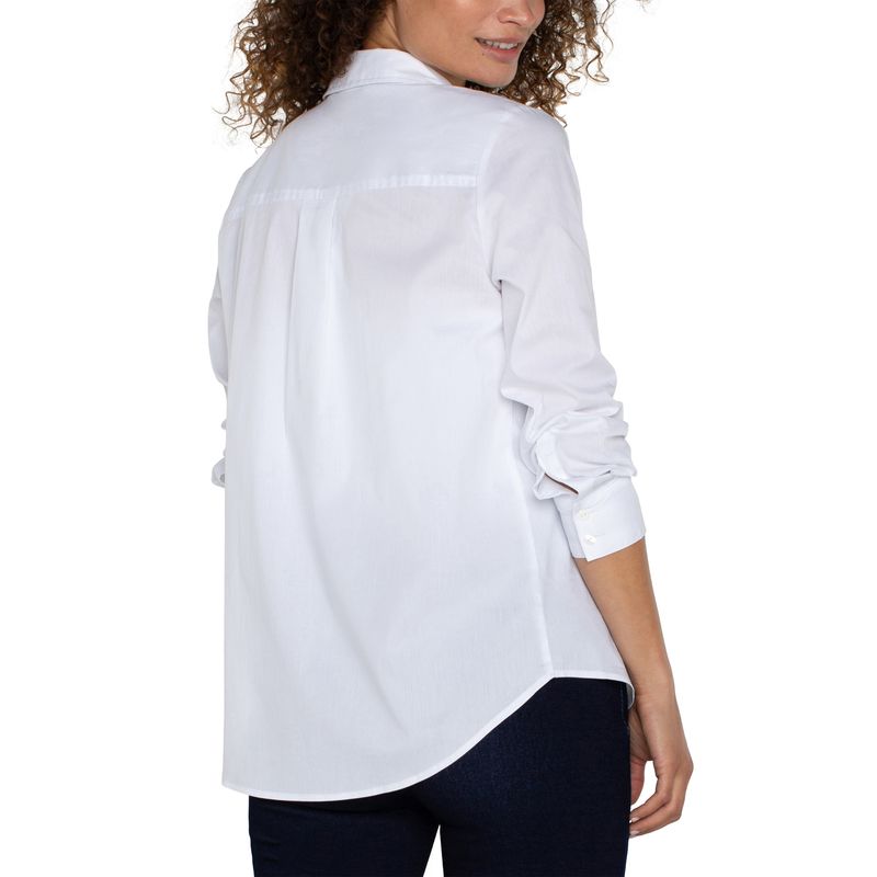 Liverpool White Classic Fit Button Front Shirt