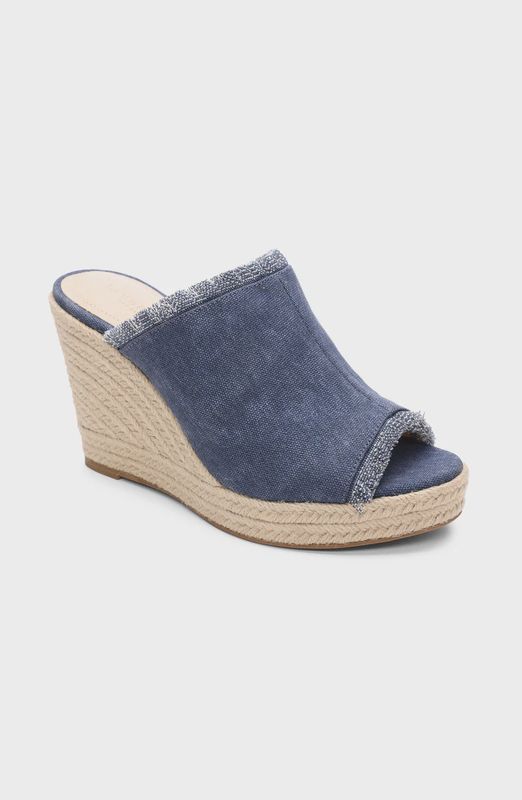 Liverpool Hollywood Denim Espadrille Wedge Sandals