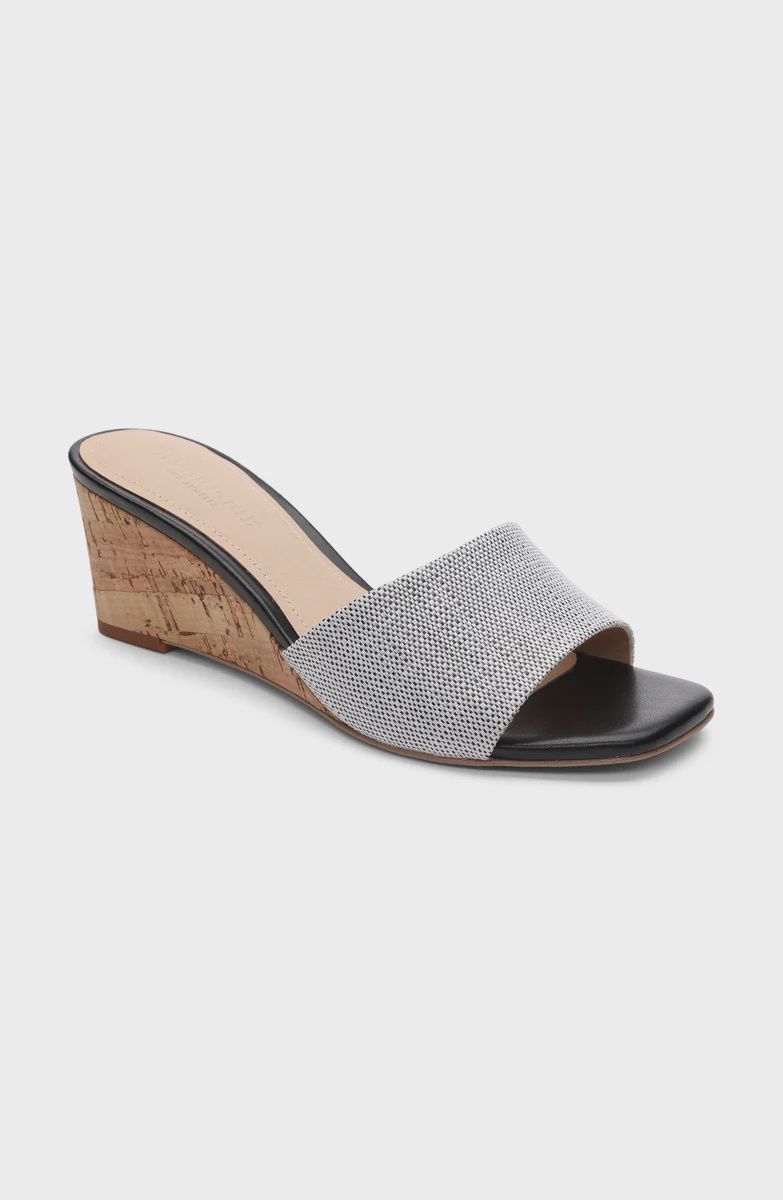 Liverpool Flowers Leather Wedge Sandals