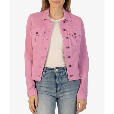 Kut From The Kloth Kara Plush Pink Denim Jacket