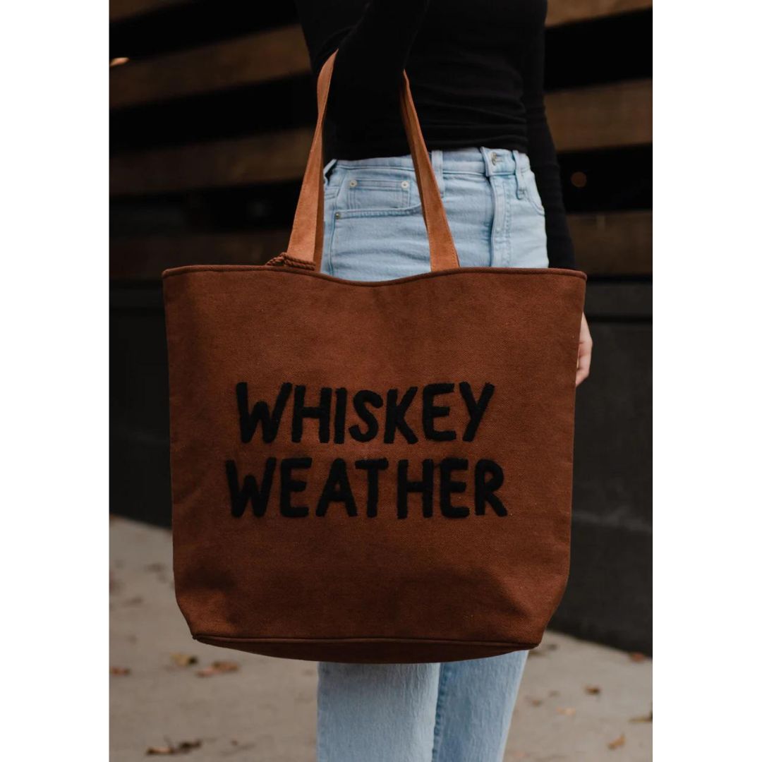 Panache Apparel Woven Large Tote, Type: Caramel Whiskey Weather Tote