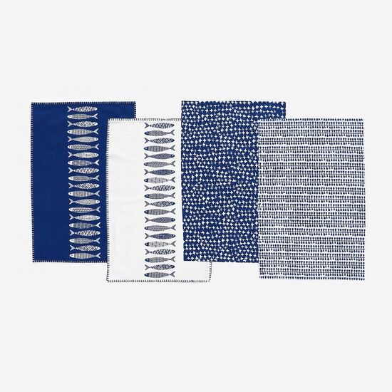 School Of Fish Fabric Dish Towel