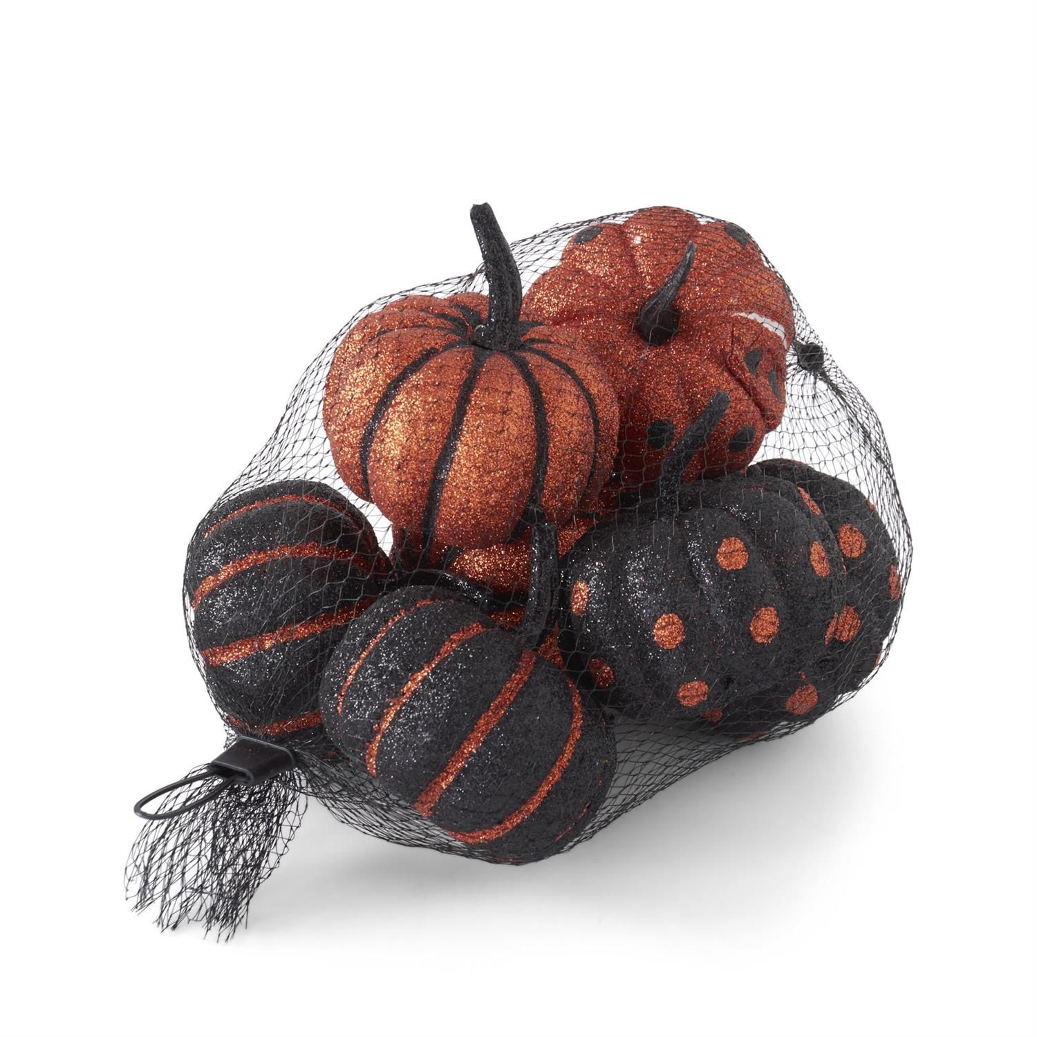 Bag Of Assorted Glitter Pumpkins