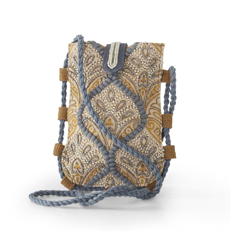 Mustard &amp; Grey Beaded Bags