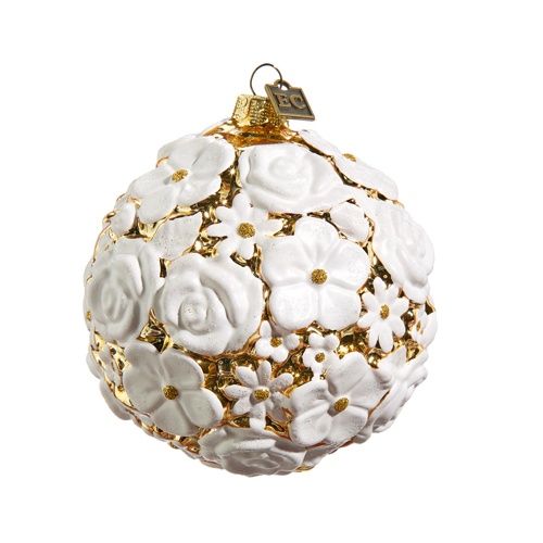 4&quot; Mixed Blossom Ball Ornament