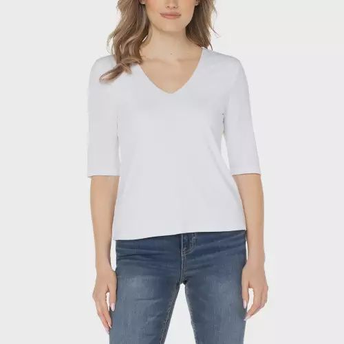 Liverpool Cream Double Layer V Neck Shirt