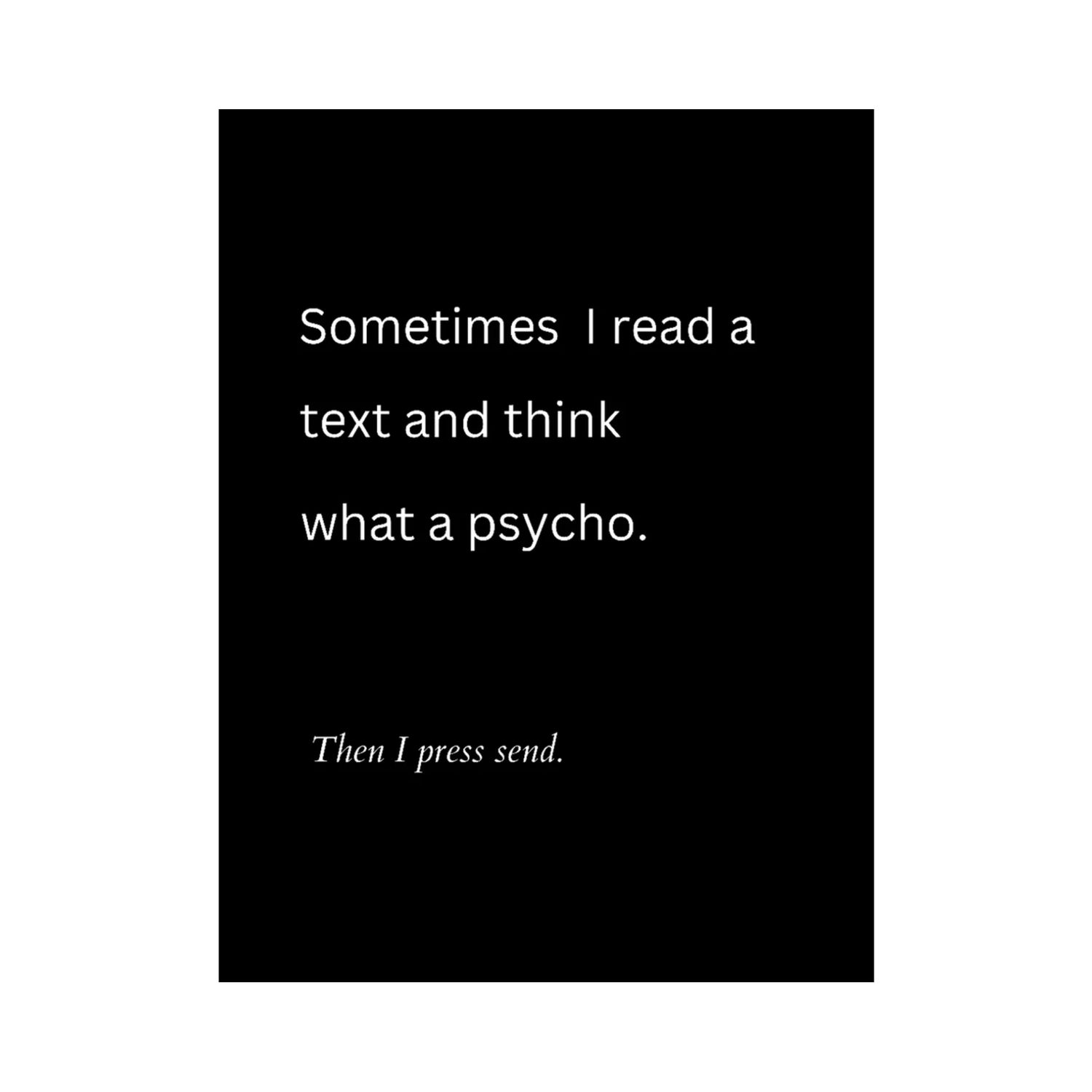 Text Psycho Wall Art