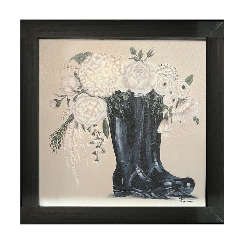 Flowers &amp; Boots Wall Art