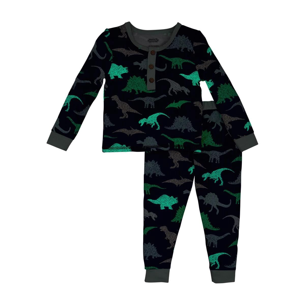 Glow In The Dark Blue Dino PJ Set