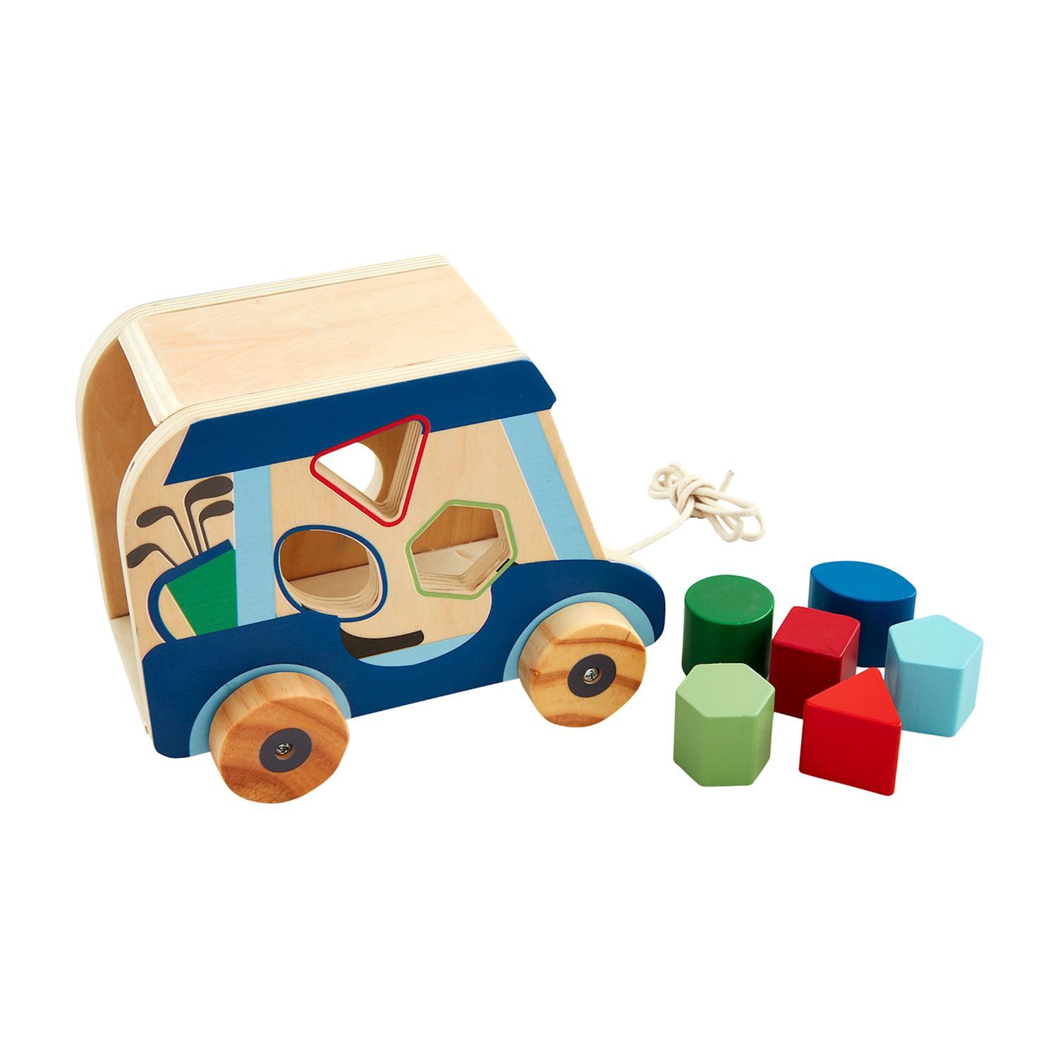 Golf Cart Shape Sorter Set, Colour: Blue
