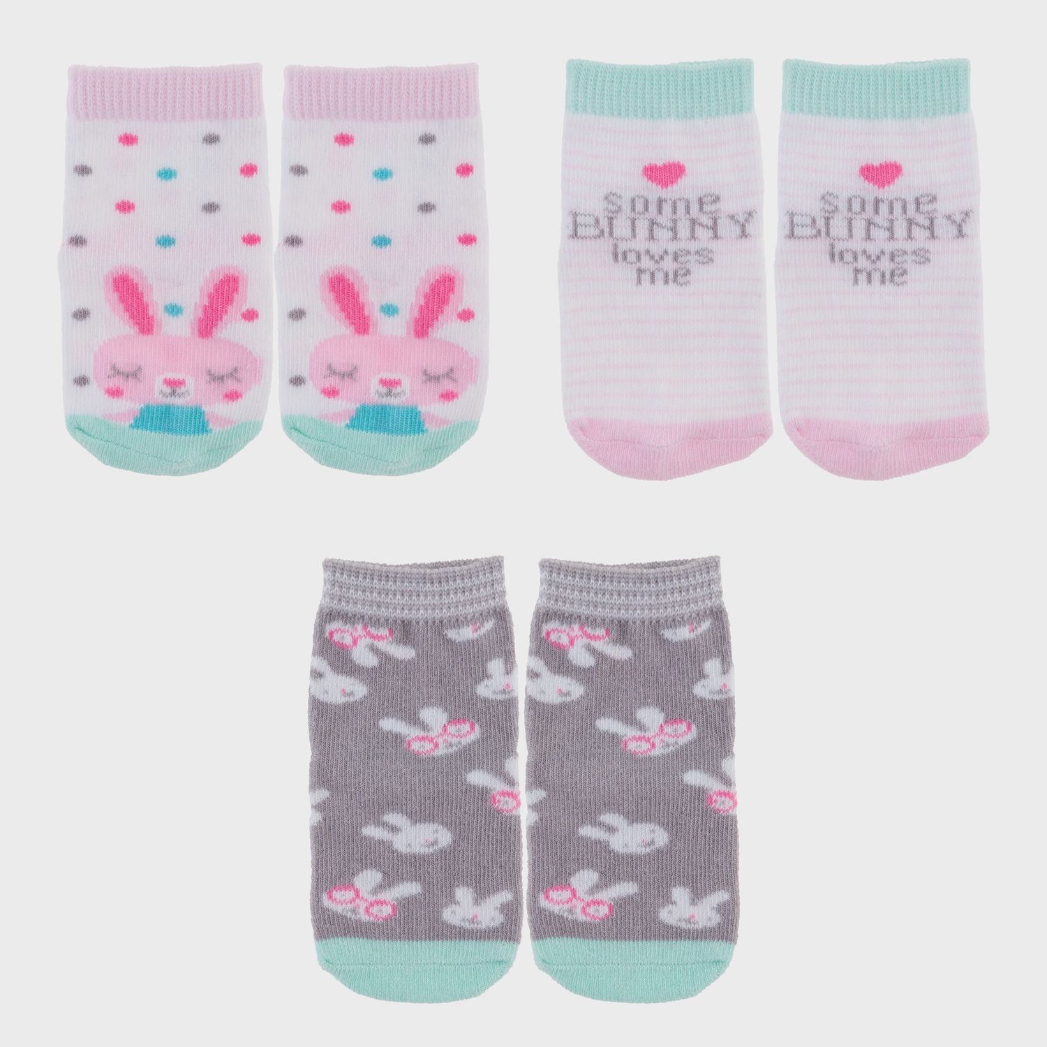 3 Pack Baby Socks, Type: Bunny