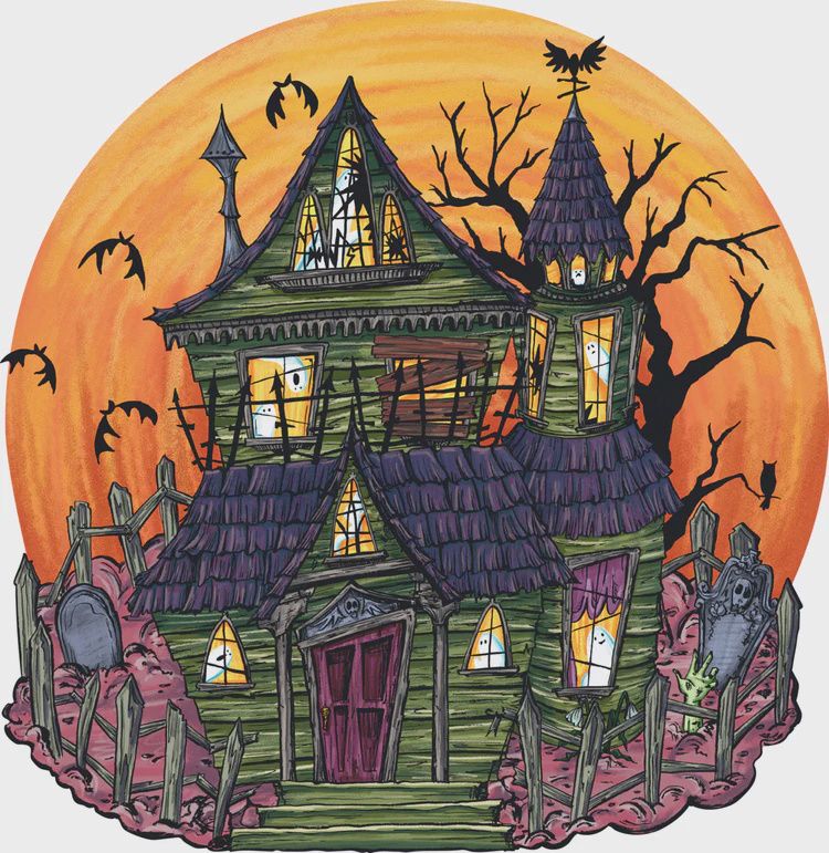 Die Cut Haunted House Placemats