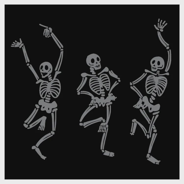Skeleton Dance Napkins, Type: Cocktail