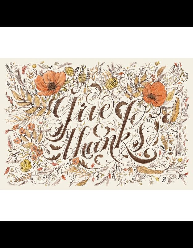 Give Thanks Paper Placemats