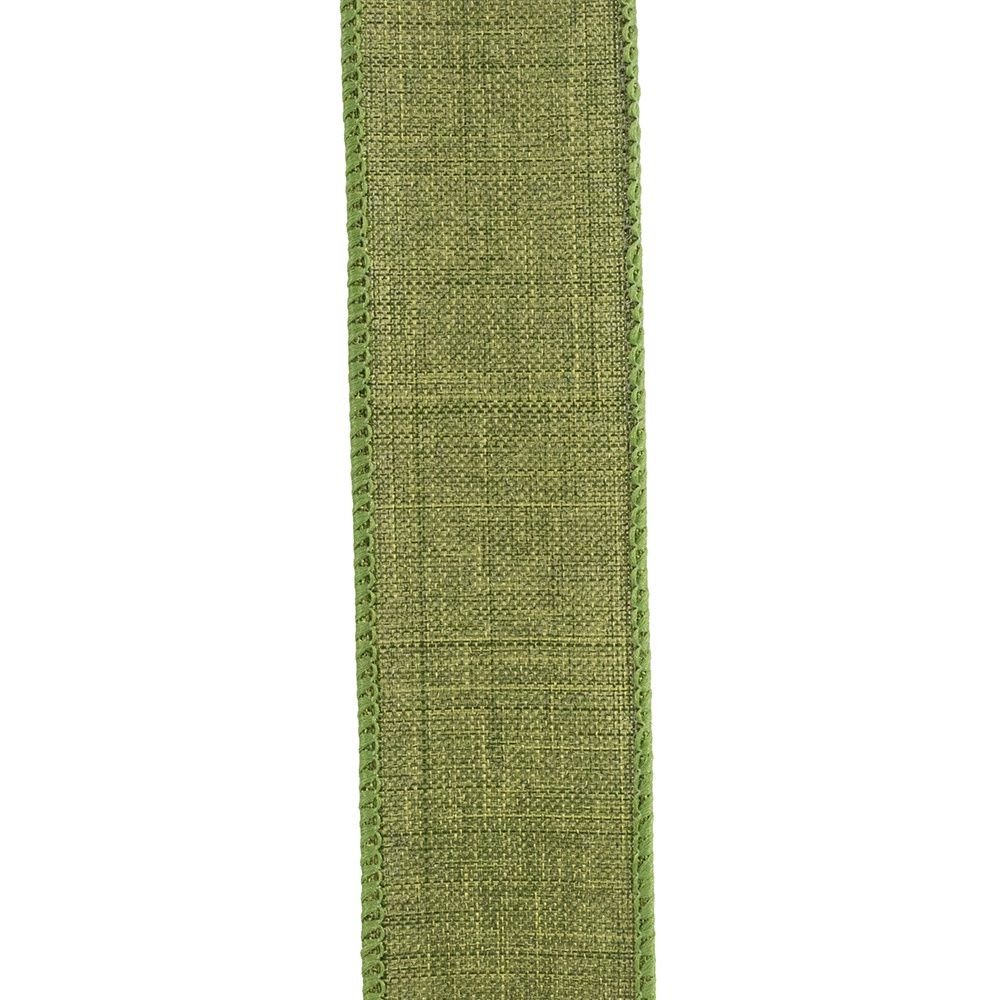 Everyday Linen Moss Wire Edge Ribbon